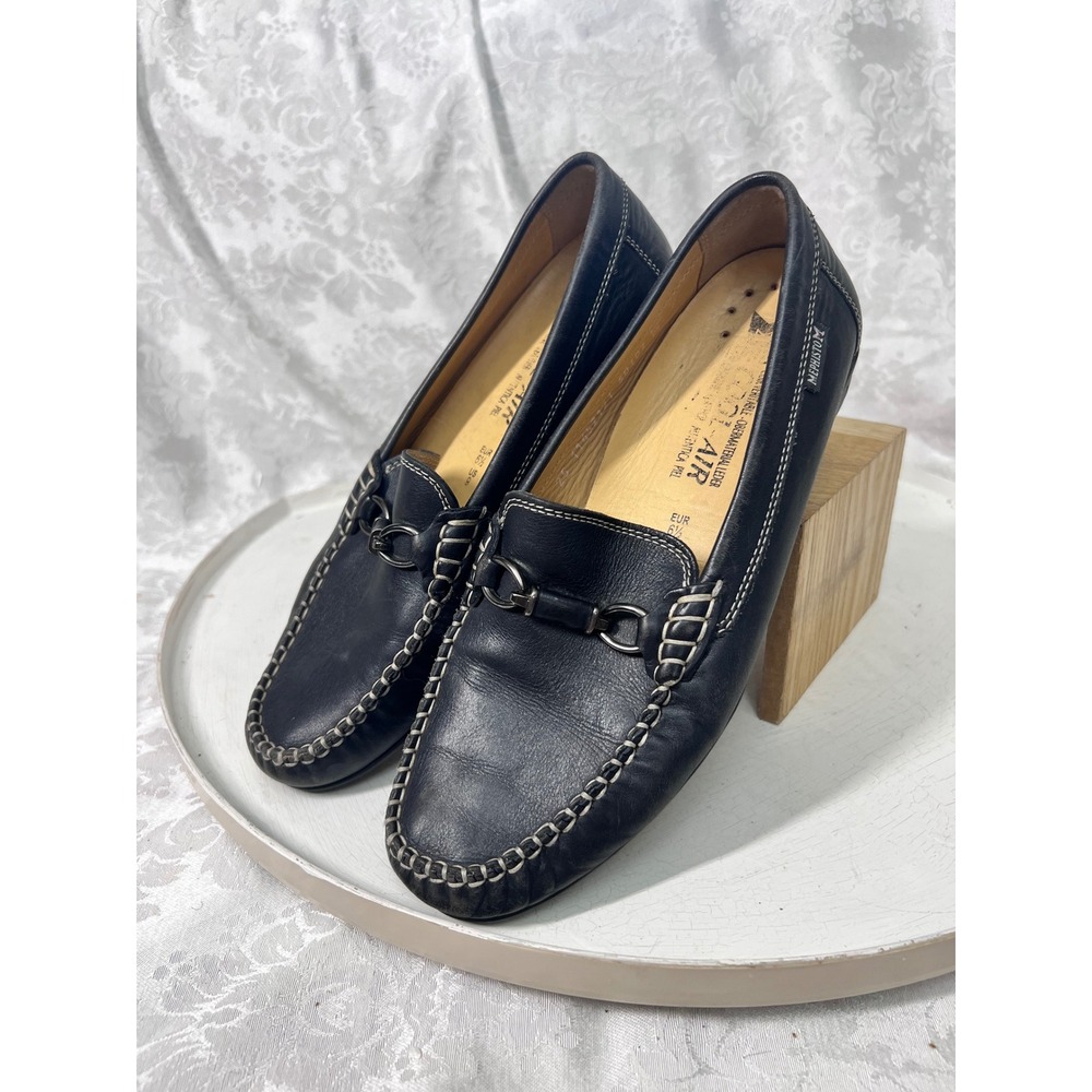 Mephisto Cool-Air Navy Blue Leather Bit Loafers Womens Size 9 US 6.5 EUR